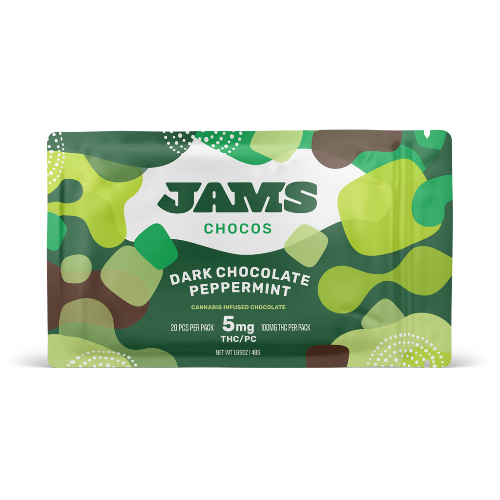 Buy JAMS Edibles Peppermint Dark Chocolate [5mg] 20-Pieces image