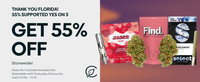 Cannabis Promo, Cannabis Sales, Cannabis Discounts, Cannabis on Sale, 55% Off Everything Else! (Excludes Accessories)