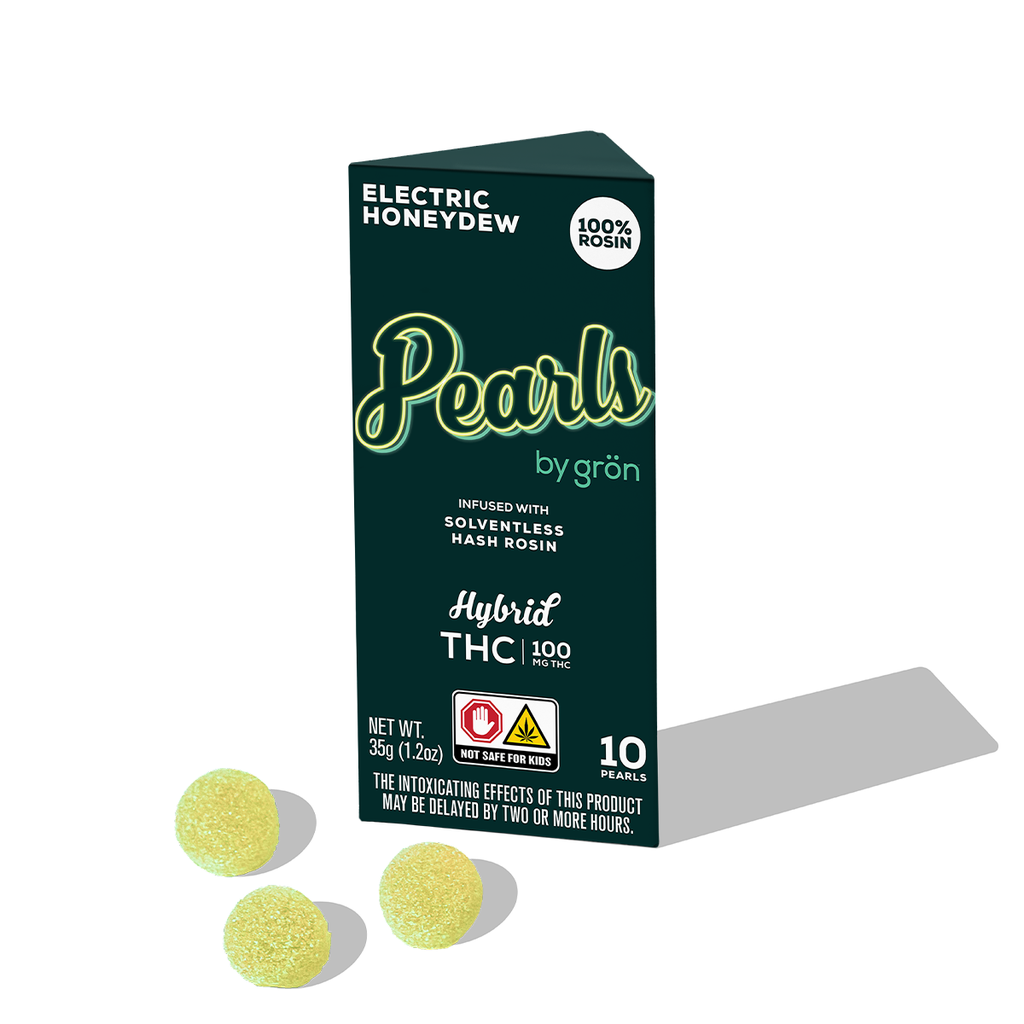 Gron Pearls Electric Honeydew Rosin Infused Gummies 10mg ea | 10-Pack