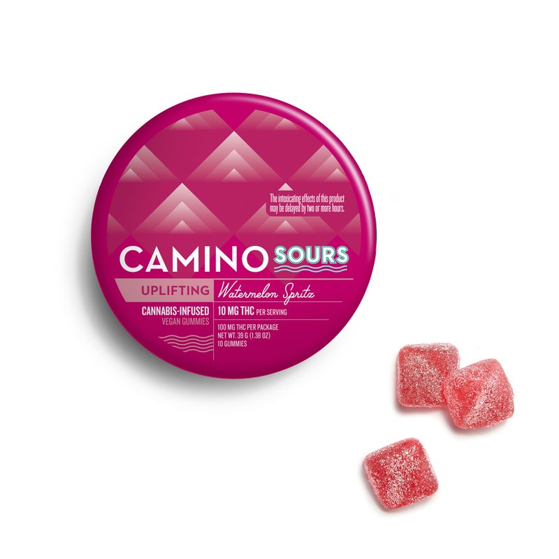 Kiva Camino Sours - Uplifting Watermelon Spritz Gummies 10mg ea | 10-Pack