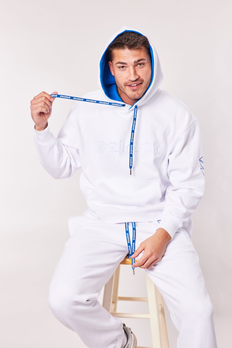 Logo White and Blue | Large Hoodie | Curaleaf Curaleaf Miami South