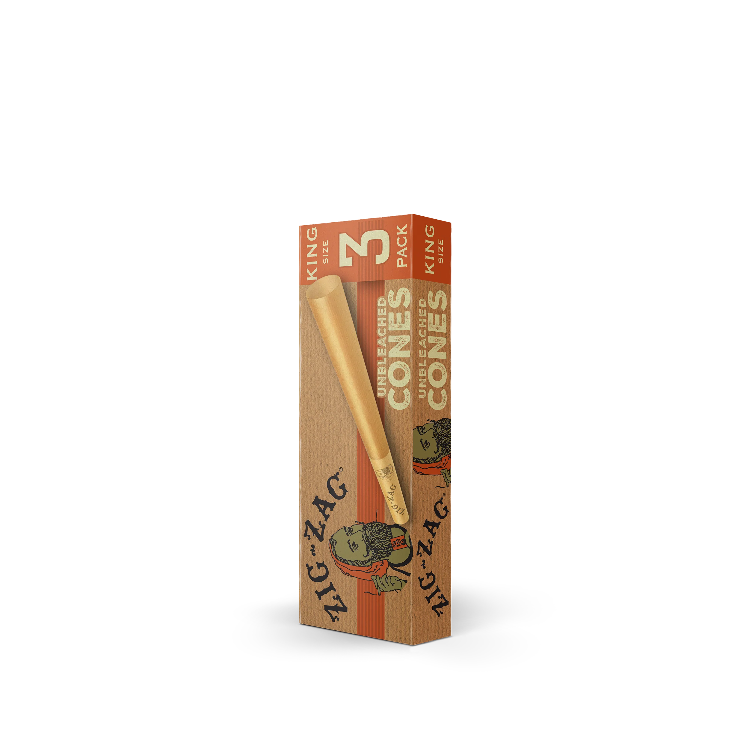 Unbleached King Size Zig Zag
