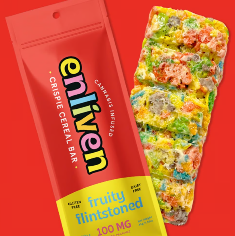 Enliven Fruity Flinstoned Cereal Bar 100mg