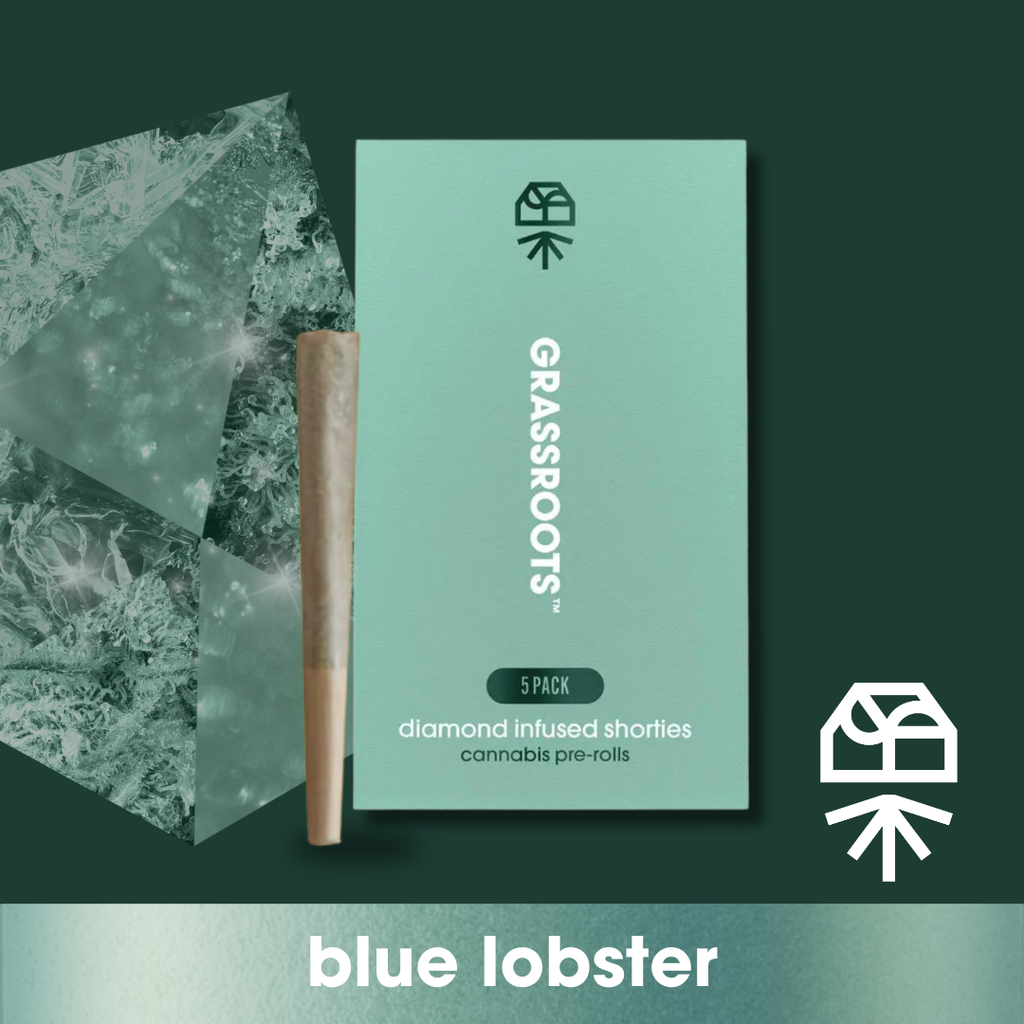 Grassroots Blue Lobster Diamond Infused Shorties 0.4g ea | 5-Pack
