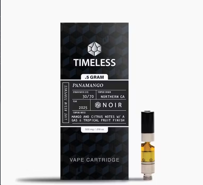 Timeless NOIR Panamango Live Resin Cartridge 0.5g