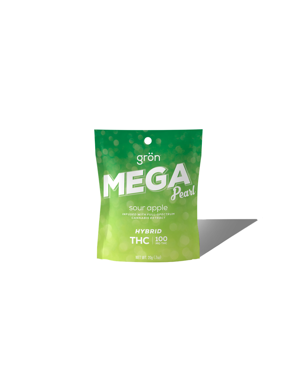 Gron Mega Sour Apple Gummies 100mg