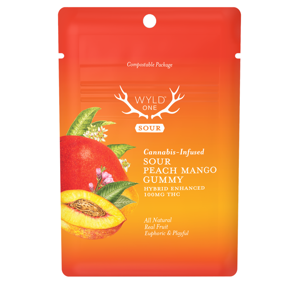Wyld Balanced Sour Peach Mango Gummies 100mg