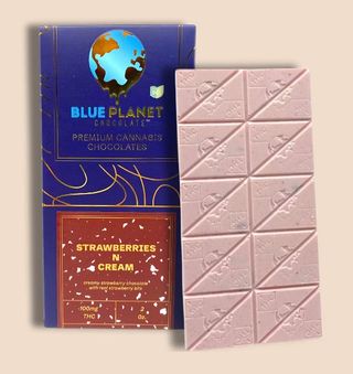 Strawberries & Cream White Chocolate Blue Planet