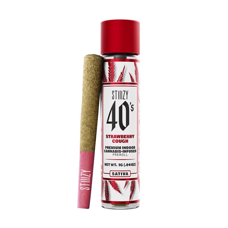 STIIIZY 40's Strawberry Cough Infused Pre-Roll 1g
