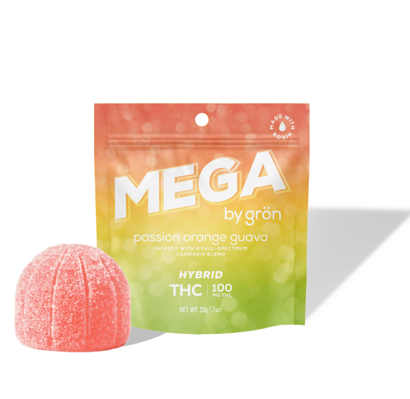 Gron Mega Passion Orange Guava Gummies 100mg