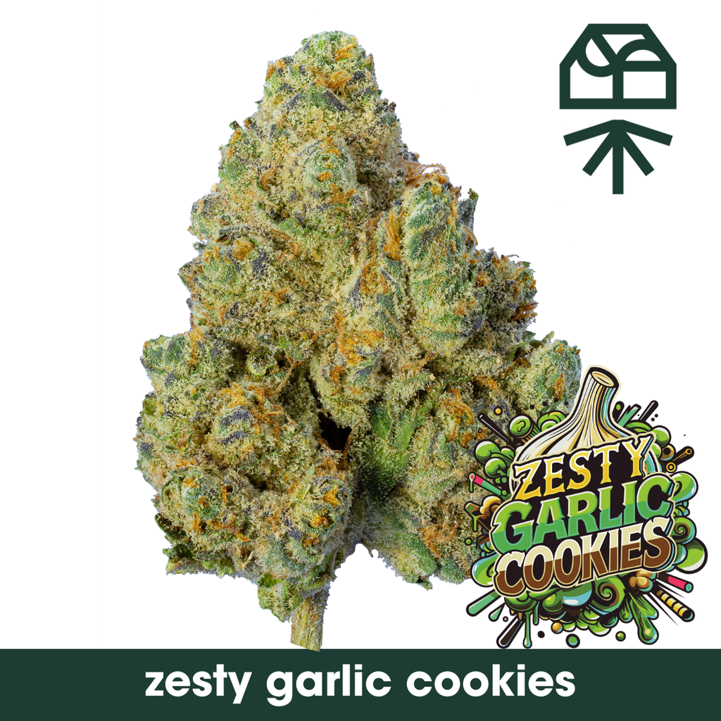 Zesty Garlic Cookies 3.5g Platinum Whole Flower | Curaleaf
