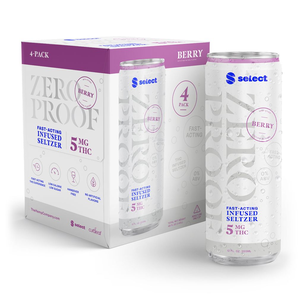 Berry 2.5mg ea | 4-Pack Fast-Acting Beverage | Curaleaf Youngtown