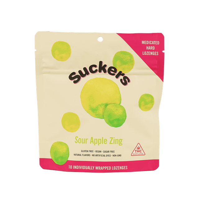 Sour Apple Zing Suckers