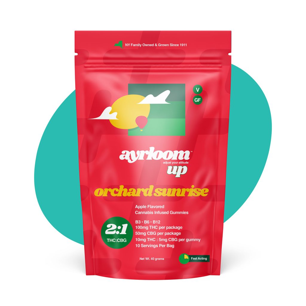 Ayrloom Orchard Sunrise Apple Ratioed Gummies 10mg ea | 10-Pack | 2:1 THC:CBG