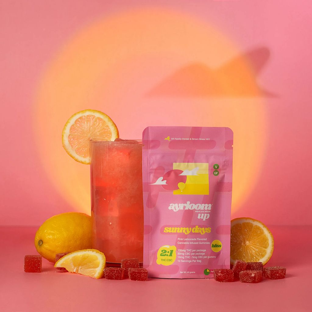 Ayrloom Sunny Days Pink Lemonade Ratioed Gummies 10mg ea | 10-Pack | 2:1 THC:CBC