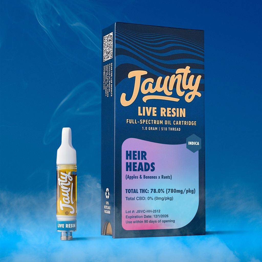 Jaunty Heir Heads Live Resin Cartridge 1g