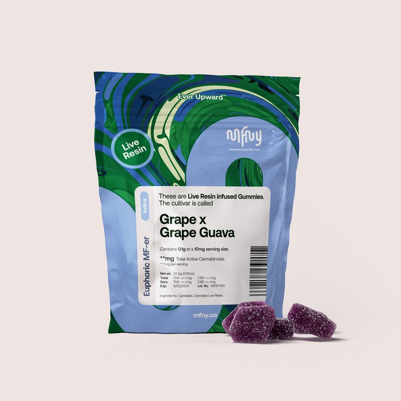 MFNY Grape X Grape Guava Live Resin Gummies 10mg ea | 10-Pack