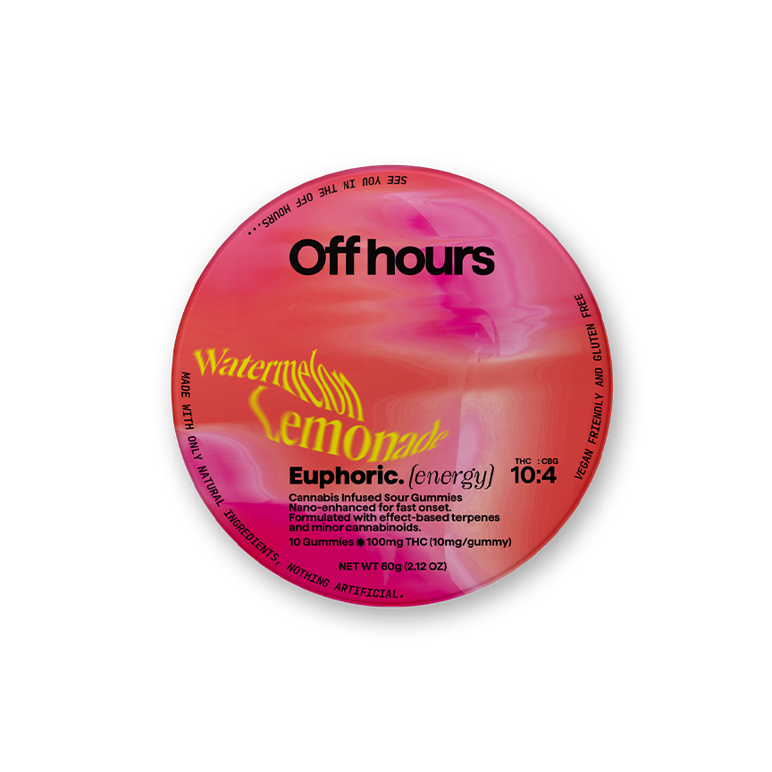Off Hours Euphoric Watermelon Lemonade Gummies 10mg ea | 10-Pack