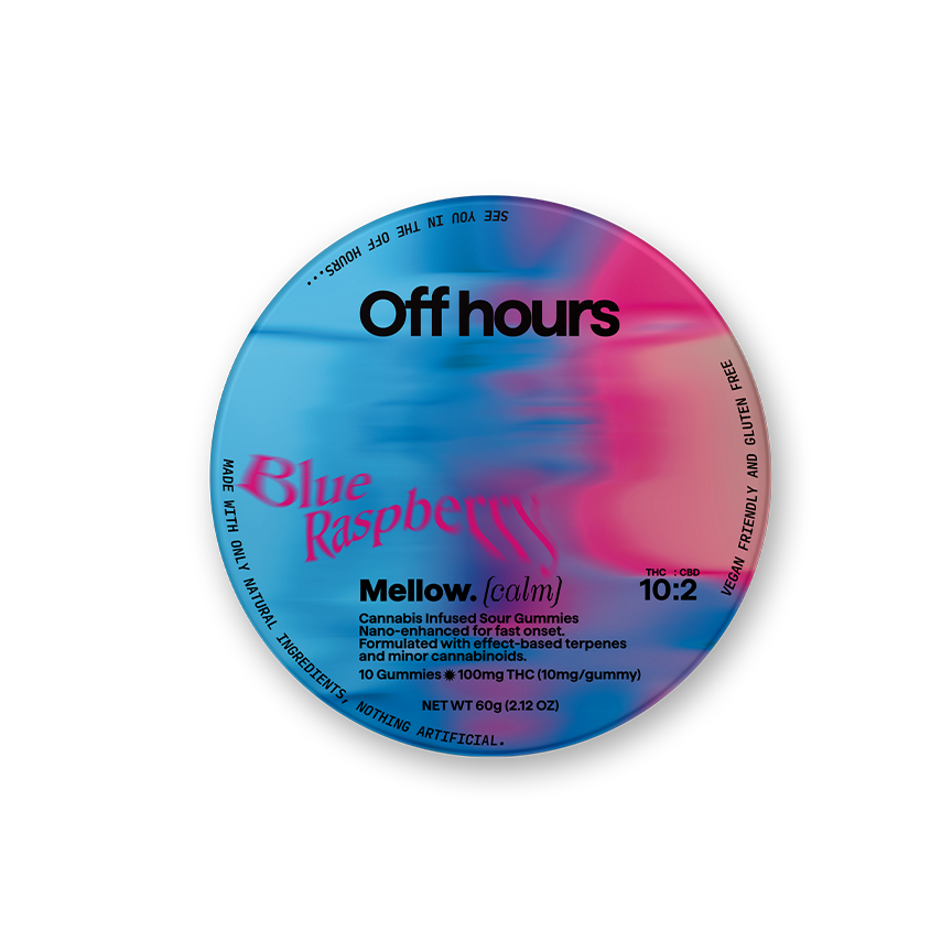 Off Hours Mellow Blue Razzberry Gummies 10mg ea | 10-Pack