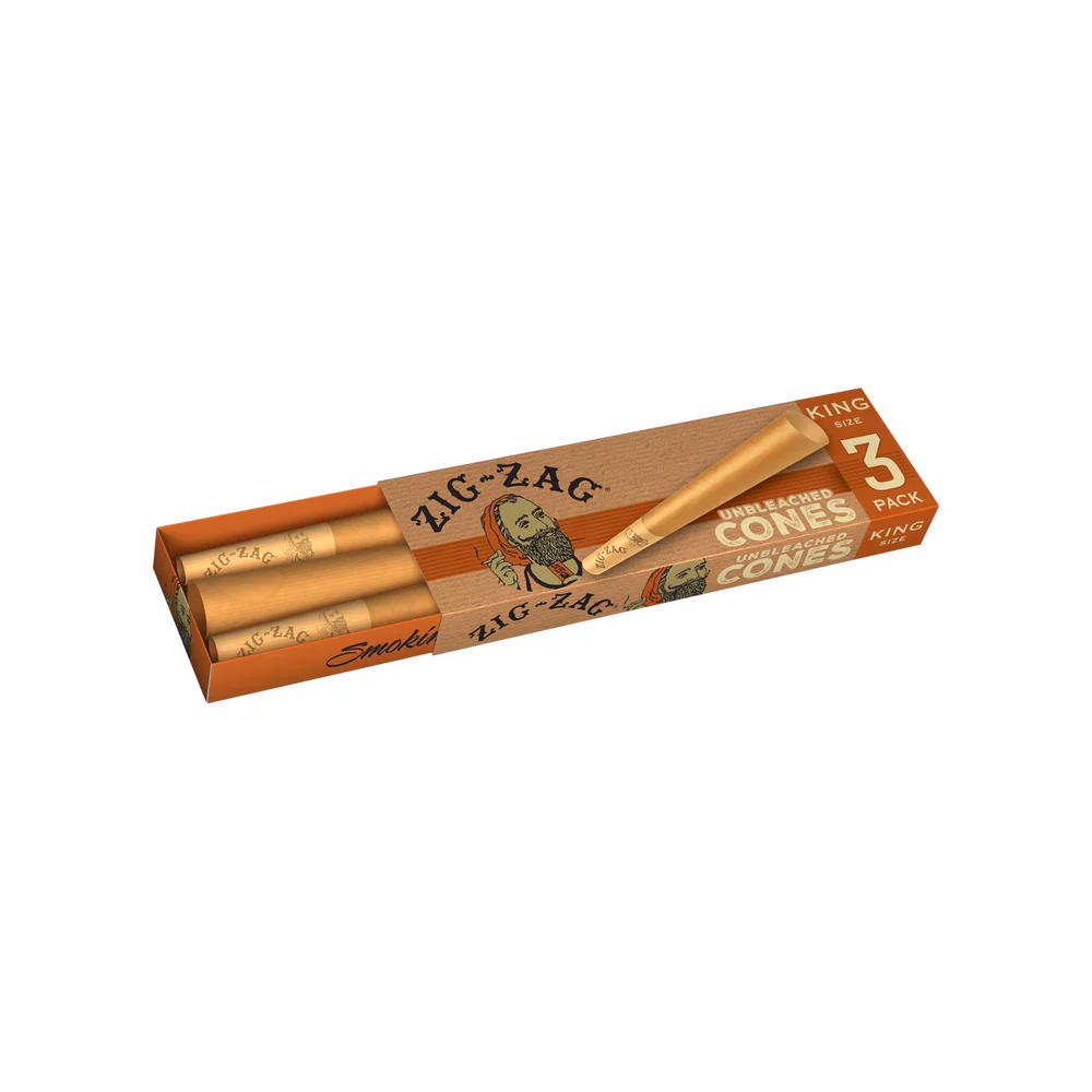 Unbleached King Size Zig Zag