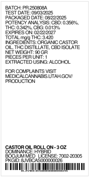 Castor Oil Boojum Castor Oil Boojum