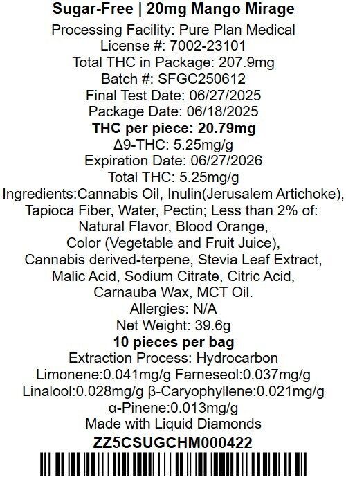 Sugar-Free Mango Mirage Pure Plan Sugar-Free Mango Mirage Pure Plan