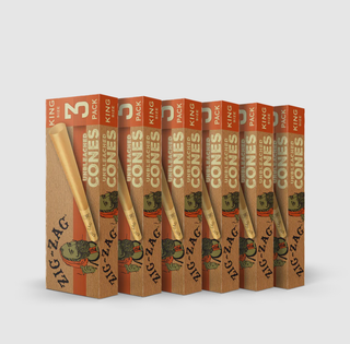 Unbleached King Size Zig Zag