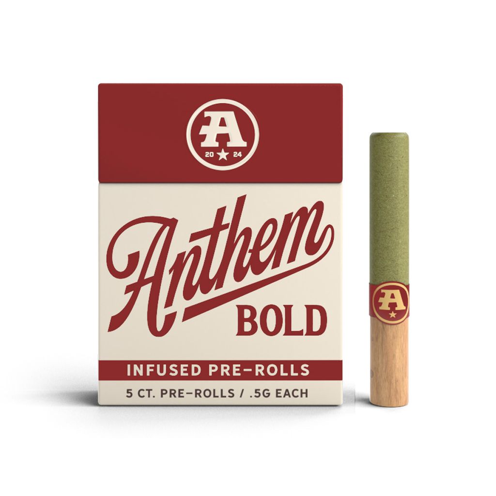 Anthem Bold Black Cherry Maduro Wood Tip Infused Pre-Roll Pack 0.5g ea | 5-Pack