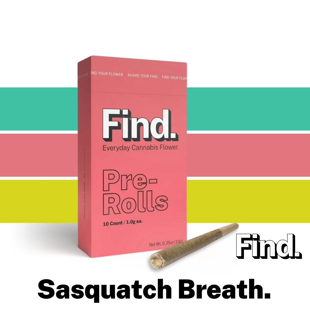 Find. Sasquatch Breath Pre-Roll Pack 1g ea | 10-Pack