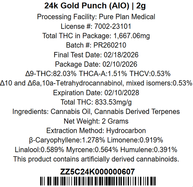 24K Gold Punch Pure Plan 24K Gold Punch Pure Plan
