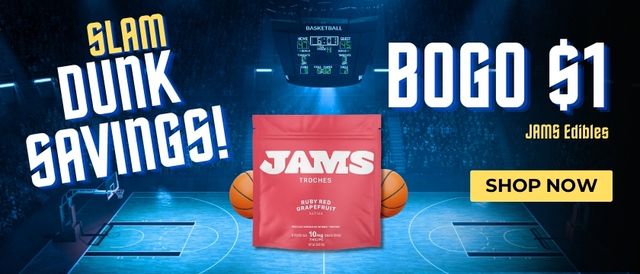 Cannabis Promo, Cannabis Sales, Cannabis Discounts, Cannabis on Sale, On Wednesdays, We JAM! Buy One Jams, Get One for $1!