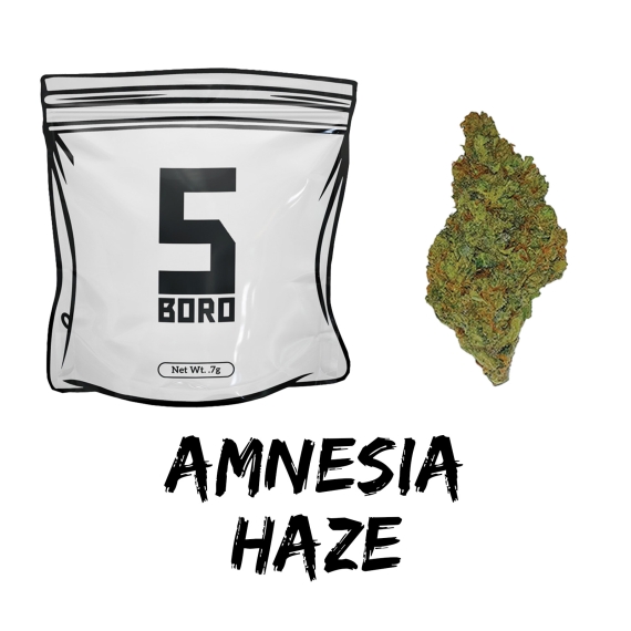 5 Boro Amnesia Haze Whole Flower 3.5g