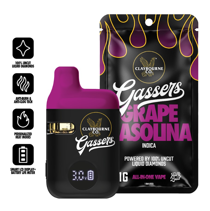 Claybourne Co Grape Gasolina All-in-One 1g