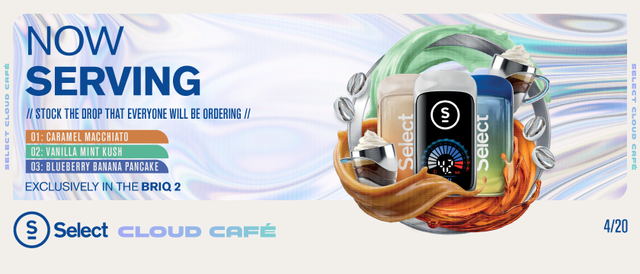 Cannabis Promo, Cannabis Sales, Cannabis Discounts, Cannabis on Sale, Now Serving | Cloud Cafe: Exclusive to the BRIQ 2