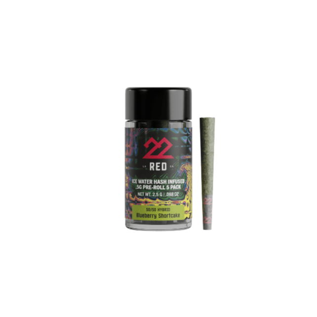 22Red Ego Checker Hash Infused Pre-Roll Pack 0.5g ea | 5-Pack