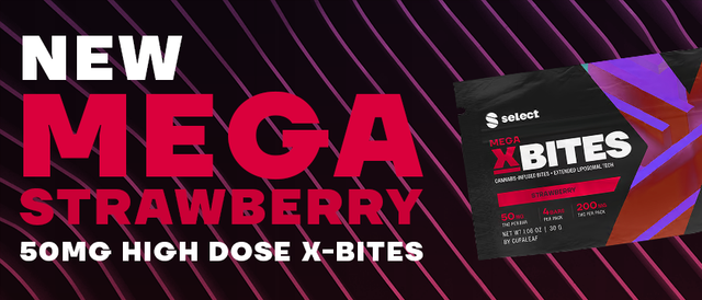 Cannabis Promo, Cannabis Sales, Cannabis Discounts, Cannabis on Sale, Launch: Mega Strawberry High Dose X-Bites