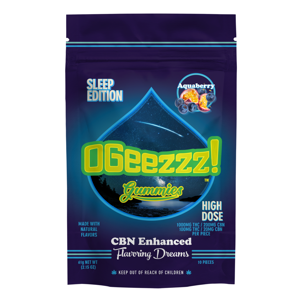 OGeez! Aquaberry Ratioed Gummies 100mg ea | 10-Pack | 5:1 THC:CBN