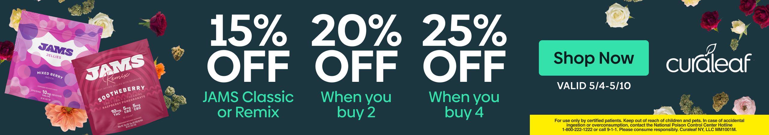 Cannabis Promo, Cannabis Sales, Cannabis Discounts, Cannabis on Sale, 15% Off All Jams!