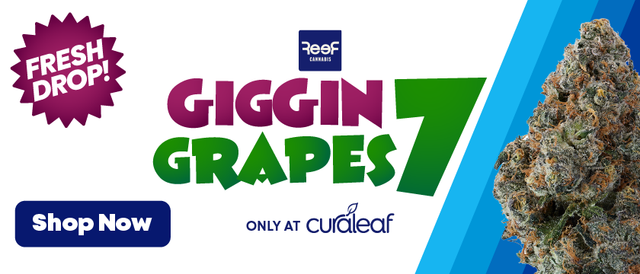 Cannabis Promo, Cannabis Sales, Cannabis Discounts, Cannabis on Sale, Launch: Reef Giggin Grapes #7