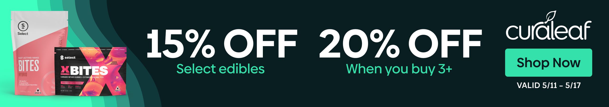 Cannabis Promo, Cannabis Sales, Cannabis Discounts, Cannabis on Sale, 15% Off All Select Edibles!