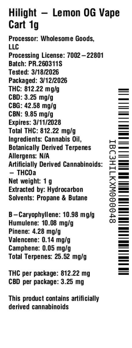 Lemon OG Hilight Lemon OG Hilight