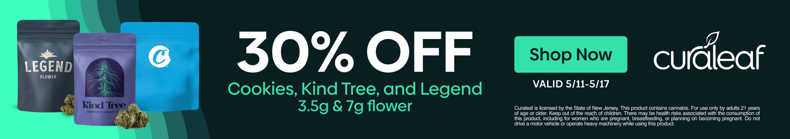 Cannabis Promo, Cannabis Sales, Cannabis Discounts, Cannabis on Sale, 30% Off Cookies, Kind Tree & Legend Flower!