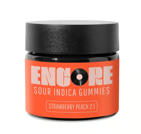 Sour Strawberry Peach Encore Edibles