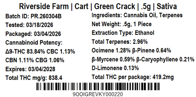 Green Crack Riverside Farm Green Crack Riverside Farm