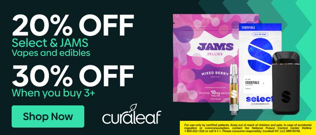 Cannabis Promo, Cannabis Sales, Cannabis Discounts, Cannabis on Sale, 20% Off Select & Jams Vapes & Edibles!
