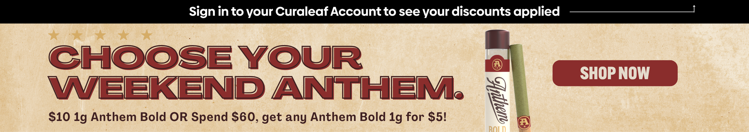 Cannabis Promo, Cannabis Sales, Cannabis Discounts, Cannabis on Sale, Choose your Anthem | Deals on Anthem BOLD