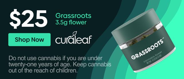 Cannabis Promo, Cannabis Sales, Cannabis Discounts, Cannabis on Sale, $25 Grassroots Eighths!