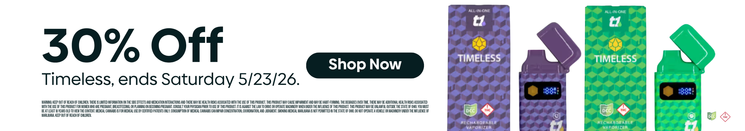 Cannabis Promo, Cannabis Sales, Cannabis Discounts, Cannabis on Sale, 30% OFF Timeless & NOIR