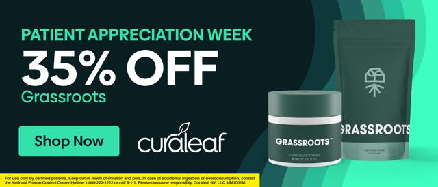 Cannabis Promo, Cannabis Sales, Cannabis Discounts, Cannabis on Sale, 35% Off All Grassroots Products!