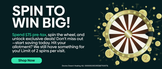 Cannabis Promo, Cannabis Sales, Cannabis Discounts, Cannabis on Sale, SPEND $75 & SPIN THE WHEEL !🎡 (Max 2 Spins/Visit)
